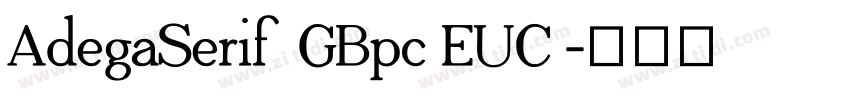 AdegaSerif GBpc EUC 字体转换